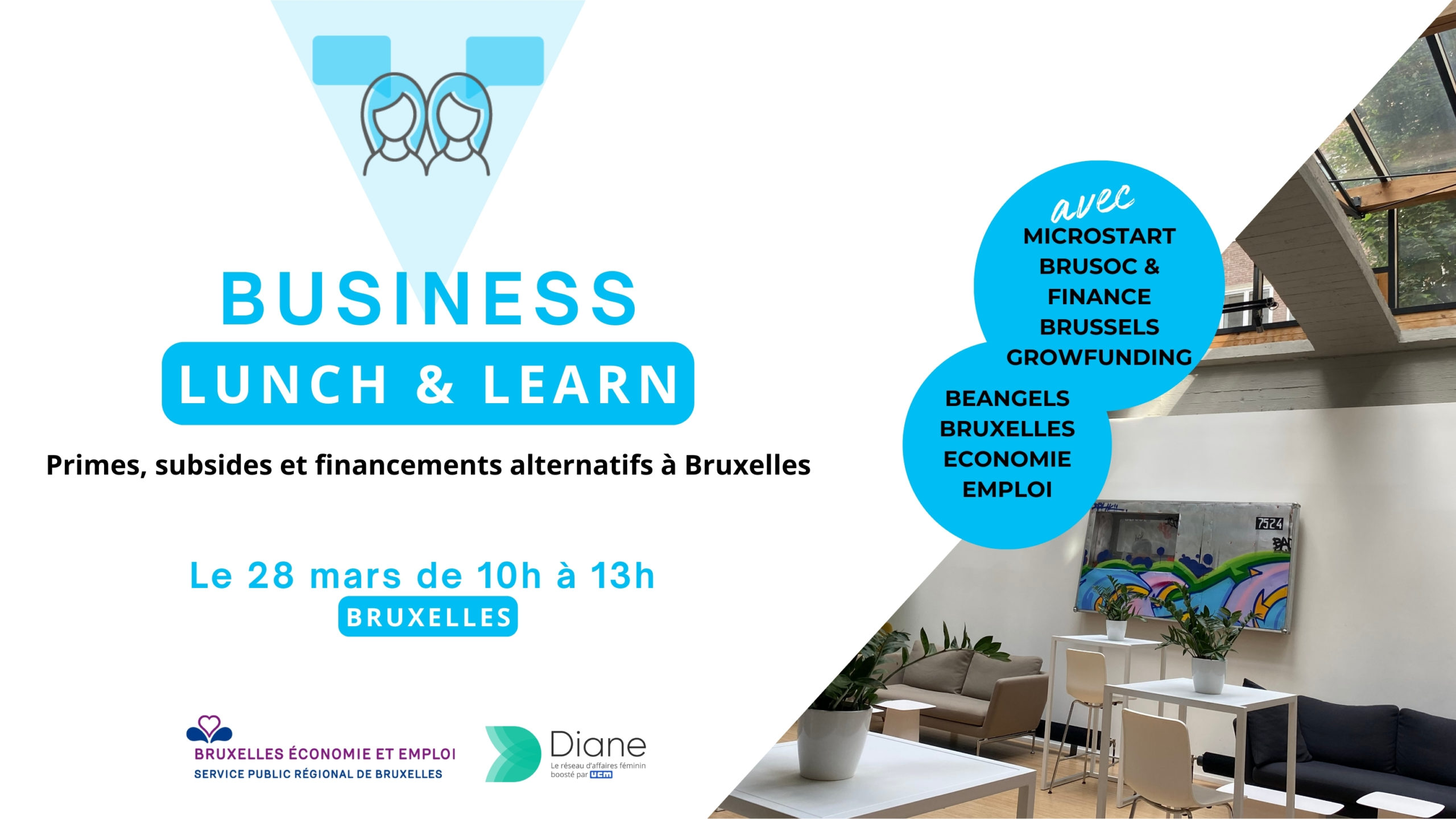 Business Lunch & Learn // Primes, subsides et financements alternatifs à Bruxelles