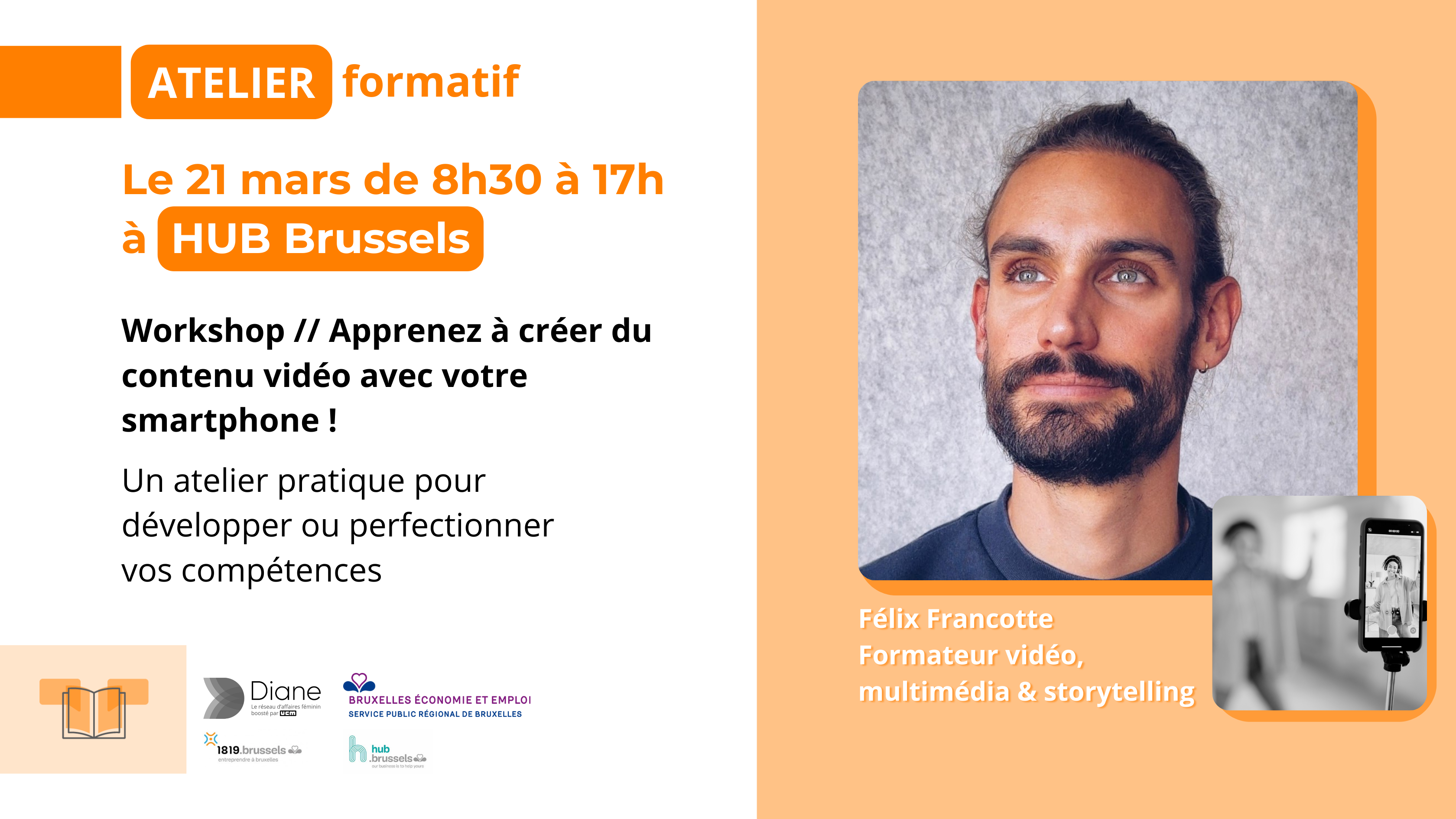 Workshop // Apprenez à créer du contenu vidéo avec votre smartphone ! atelier formatif du réseau Diane