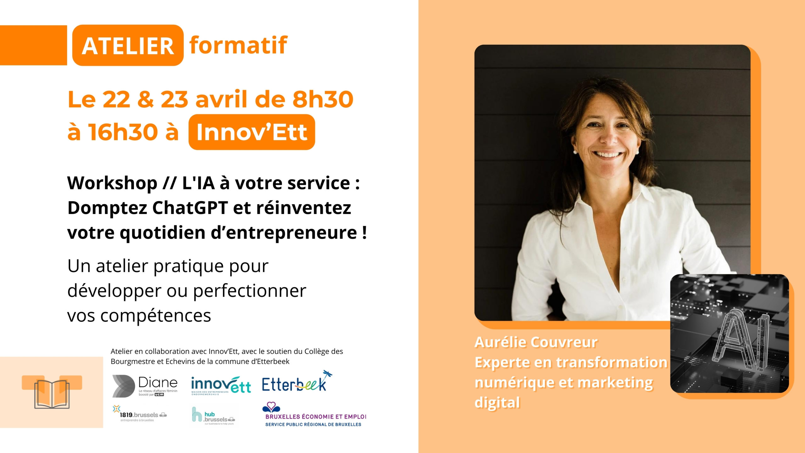 Workshop // L'IA à votre service : Domptez ChatGPT et réinventez votre quotidien d’entrepreneure !